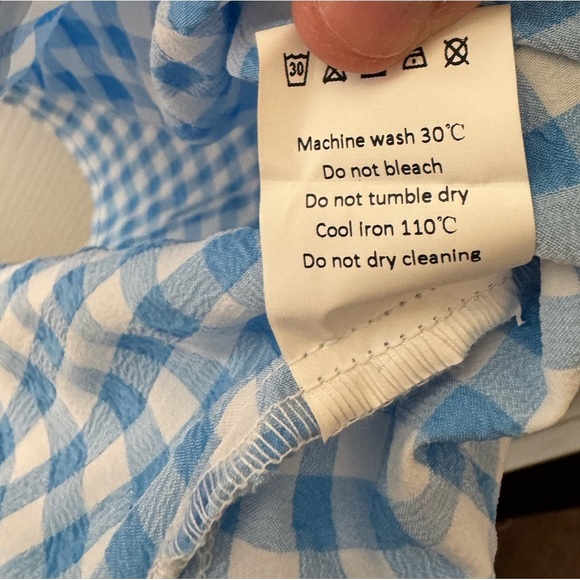 Gingham sweetheart neckline blouse - Picture 2 of 6